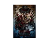 CUQ Poster du film d'horreur de cauchemar sur Elm Street Freddy Krueger - Impression sur toile - Décoration murale moderne pour chambre à coucher - 20 x 30 cm