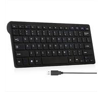 CUQI Mini clavier, petit clavier filaire 78 touches ciseaux silencieuses, interface USB, clavier compact pour Android, iOS, PC Windows, ordinateur portable, Raspberry Pi, Windows 10/8/7