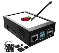 CUQI Raspberry Pi Afficheur Écran Tactile 3,5 Pouces avec Boîtier 5, Moniteur TFT LCD 480x320 60 FPS et Ventilateur