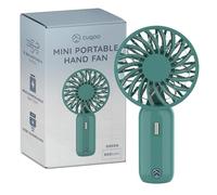 CUQOO Mini ventilateur portable personnel avec batterie rechargeable, mini ventilateur portable avec chargement USB, 3 vitesses réglables, super mini taille, parfait pour les voyages (vert)