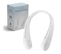 CUQOO Ventilateur de cou portable avec technologie sans pales - Ventilateur rechargeable silencieux avec 3 modes | Débit d'air à 360° pour voyage, maison, bureau, sport