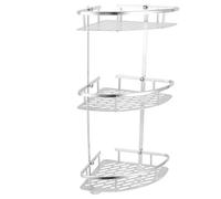 Cuque Cadeau de Juillet Étagère de Douche, étagère d'angle de Salle de Bain Pratique, Argent Pratique 3 Niveaux pour Famille pour Toilette pour Maison pour Cuisine