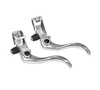 Cuque Cadeau de Juillet Levier de Frein de vélo, 1 Paire de Levier de Frein de Niveau de poignée de Barre de Frein à Disque, 24 mm Noir/Argent pour vélo de Route VTT à Vitesse