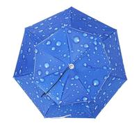 Cuque Chapeaux Parapluie Parapluie à chapeau pliant avec protection solaire et coupe-vent de 77 cm (bleu goutte de pluie)