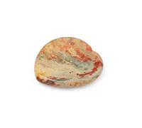 Cœur Agate folle Pierre naturelle - Cristal poli avec propriétés énergétiques, cœur pierre polie, pierre de préoccupation cœur 4 x 4 x 0,7 cm (Agate folle)