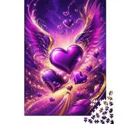 Cœur Aile Plume Puzzle, 1000 Pièces Jeu Intérieur Adulte | 70x50cm Carton, Exercice Cérébral, Ajustement Serré, Amateurs D'art, Réduction Du Stress