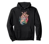 Cœur Anatomique Floral cardiologie Art botanique Sweat à Capuche