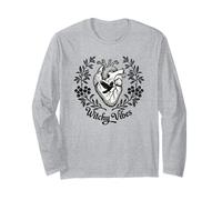 Cœur Anatomique sorcière Vibes Floral Gothique Esthétique Corbeau Manche Longue