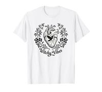 Cœur Anatomique sorcière Vibes Floral Gothique Esthétique Corbeau T-Shirt
