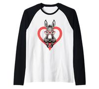 Cœur Âne Lunettes Ânes Manche Raglan