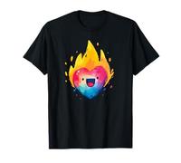 Cœur Arc-en-Ciel Flamboyant Kawaii Cute Pride T-Shirt