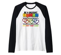 Cœur Arc-en-Ciel Soyez décents Humains Pas durs LGBT Mois de Manche Raglan