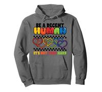 Cœur Arc-en-Ciel Soyez décents Humains Pas durs LGBT Mois de Sweat à Capuche
