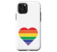Cœur Arc-en-Ciel Style rétro Vieilli All Inclusive Love/Coque pour iPhone 11 Pro