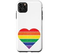 Cœur Arc-en-Ciel Style rétro Vieilli All Inclusive Love/Coque pour iPhone 11 Pro Max