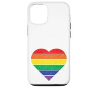Cœur Arc-en-Ciel Style rétro Vieilli All Inclusive Love/Coque pour iPhone 12/12 Pro