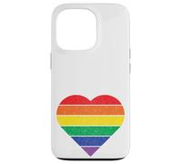 Cœur Arc-en-Ciel Style rétro Vieilli All Inclusive Love/Coque pour iPhone 13 Pro