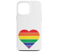 Cœur Arc-en-Ciel Style rétro Vieilli All Inclusive Love/Coque pour iPhone 13 Pro Max