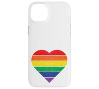Cœur Arc-en-Ciel Style rétro Vieilli All Inclusive Love/Coque pour iPhone 14 Plus