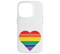 Cœur Arc-en-Ciel Style rétro Vieilli All Inclusive Love/Coque pour iPhone 14 Pro