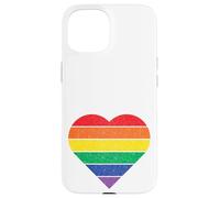 Cœur Arc-en-Ciel Style rétro Vieilli All Inclusive Love/Coque pour iPhone 15