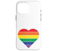 Cœur Arc-en-Ciel Style rétro Vieilli All Inclusive Love/Coque pour iPhone 16 Pro Max