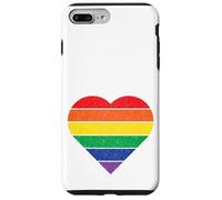 Cœur Arc-en-Ciel Style rétro Vieilli All Inclusive Love/Coque pour iPhone 7 Plus/8 Plus