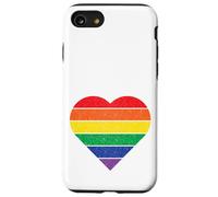 Cœur Arc-en-Ciel Style rétro Vieilli All Inclusive Love/Coque pour iPhone SE (2020) / 7/8