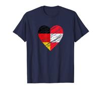 Cœur Autriche Allemagne Drapeau Autriche T-Shirt