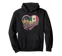 Cœur avec Inscription « I Love Mexico » - Souvenir du Drapeau du Mexique et Pyramides aztèques Sweat à Capuche