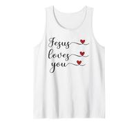 Cœur avec Inscription « Jesus Loves You » Débardeur