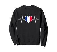 Cœur Battant Drapeau Français Fan De La France Sweatshirt