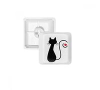 Cœur Cat Sit Sihouette Animal PBT Keycaps pour Clavier mécanique Blanc OEM sans Marquage d'impression R1 Multicolore