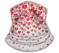 Cœur Chauffe-cou Cœur tombant Cœurs Saint-Valentin Hommes Femme Coupe-vent Caleau de cou Froid Balaclava Écharpe Rose Rouge