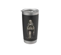 Cœur chrétien sacré Vierge Marie avec bougies de prière Gobelet isotherme en acier inoxydable double paroi