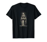 Cœur chrétien sacré Vierge Marie avec Bougies de prière T-Shirt