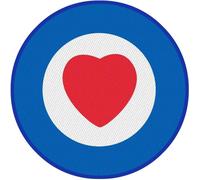 Cœur cible - Patch - Polyester RO1383 (taille unique) (Bleu/Blanc/Rouge)