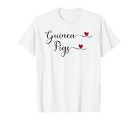 Cœur Cochon d'Inde Mignon Typographie Manuscrite Cadeau T-Shirt