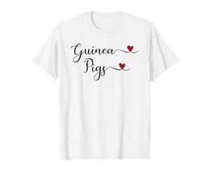Cœur Cochon d'Inde Mignon Typographie Manuscrite Cadeau T-Shirt