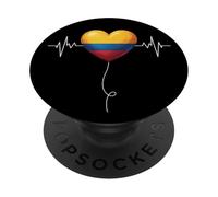 Cœur colombien, Ballon de Colombie, Fier d'être colombien PopSockets PopGrip Adhésif