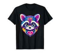 Cœur coloré en forme de raton laveur T-Shirt