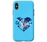 Cœur coloré Tie Dye Deep Sea - Joli Graphique de Saint-Valentin Coque pour iPhone X/XS