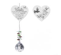 Cœur conçu pour attrape-soleil en cristal pour une utilisation sur fenêtre qui active la projection arc-en-ciel dans des conditions de lumière directe ou diffuse du soleil