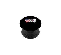 Cœur Corée du Sud Amour Drapeau Américain Demi Coréen Moitié Améric PopSockets PopGrip Adhésif