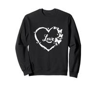 Cœur d'amour avec Papillon Sweatshirt