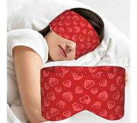 Cœur d'amour pour la Saint-Valentin, Masque de sommeil pour la maison, les voyages et le travail posté, couvrant entièrement les yeux et bloquant la lumière