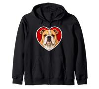 Cœur de Bouledogue Anglais Faon Sweat à Capuche