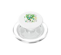 Cœur de Chat Brésil pour Amoureux du Drapeau du Brésil PopSockets PopGrip pour MagSafe