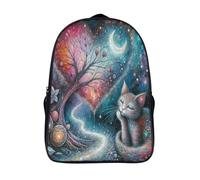 cœur de chat rêveur sac à dos léger et décontracté unique sac scolaire de voyage pour ado et adultes animaux imprimé en 3d sacs à dos 2 compartiment-16,garçon et fille pour les voyages les affaires