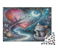 Cœur de Chat rêveux Puzzle 1000 Pièces Adulte Jeu Stimulant pour Adultes Défi Difficile Classique Cadeau Original 38x26cm/1000pcs